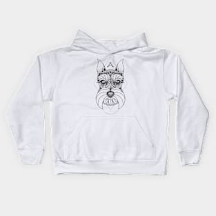 Geometrical Schnauzer Kids Hoodie